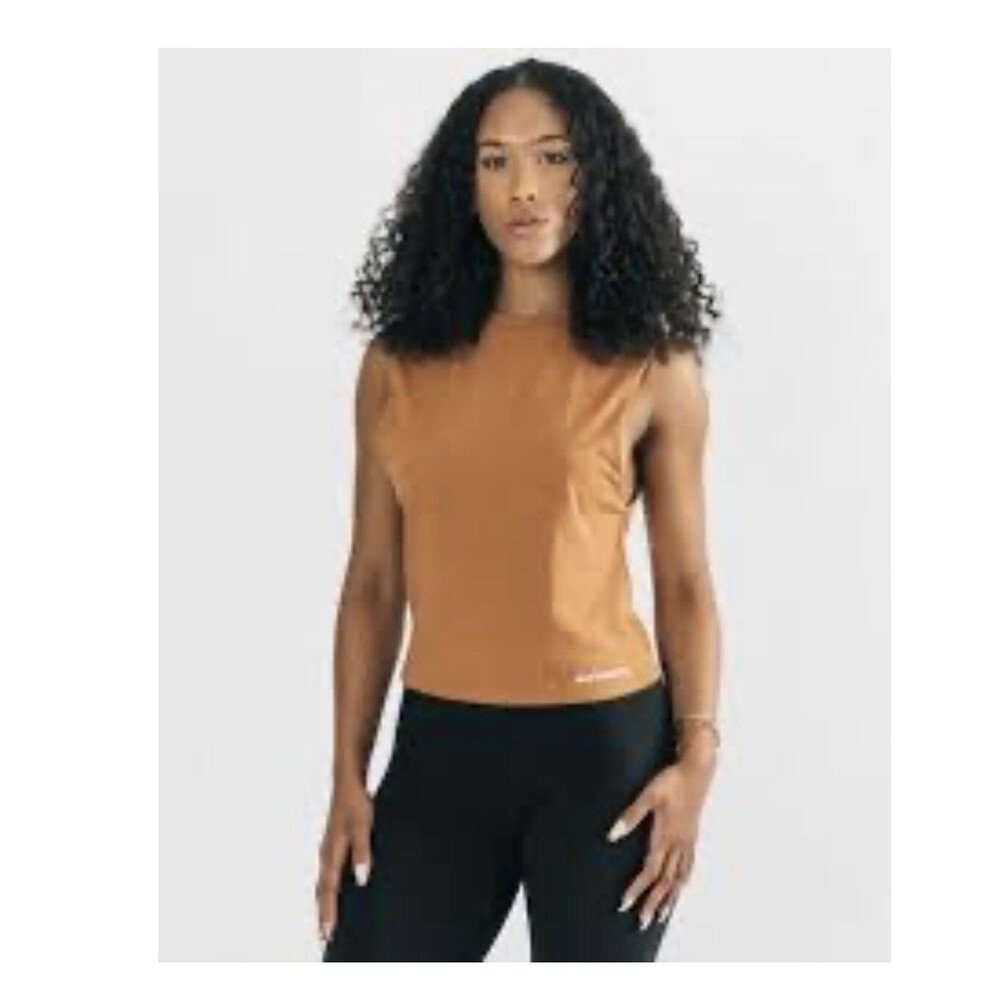 Alphalete Women's Heavy Cotton Cut Off - Clay , Size XS